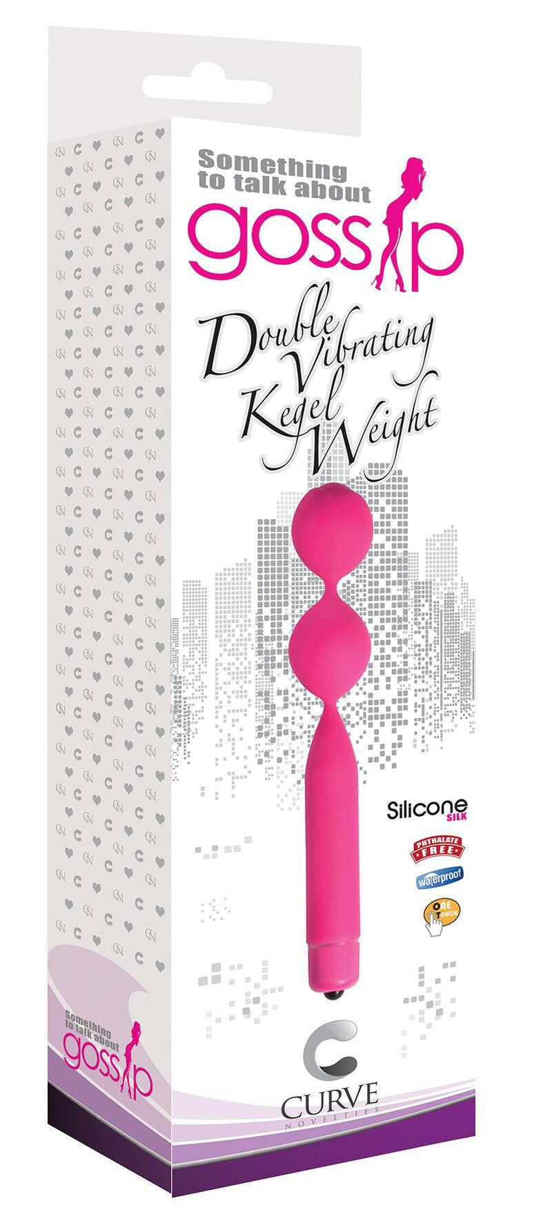 Double Vibrating Silicone Kegel Weight- Pink - The Dildo Hub