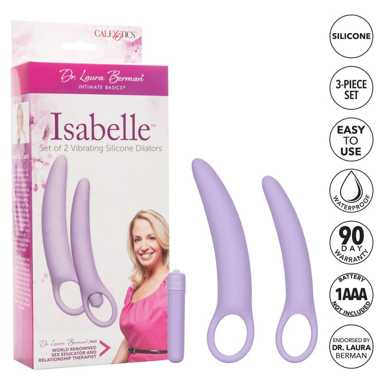 Dr. Laura Berman Isabelle Set of 2 Vibrating Silicone Dilators | CalExotics - The Dildo Hub