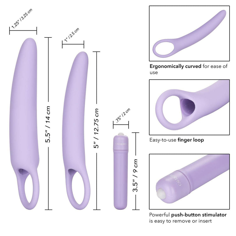 Dr. Laura Berman Isabelle Set of 2 Vibrating Silicone Dilators | CalExotics - The Dildo Hub