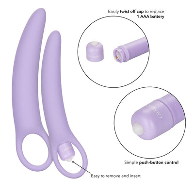 Dr. Laura Berman Isabelle Set of 2 Vibrating Silicone Dilators | CalExotics - The Dildo Hub