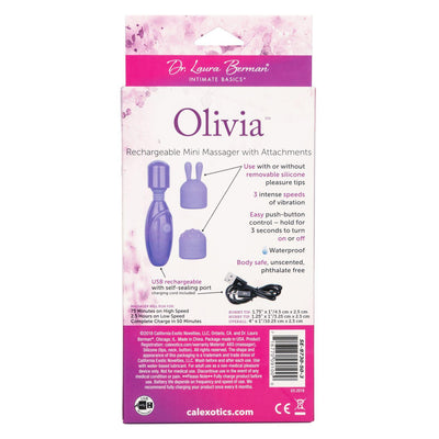 Dr. Laura Berman Olivia Rechargeable Mini Wand Vibrator | CalExotics - The Dildo Hub