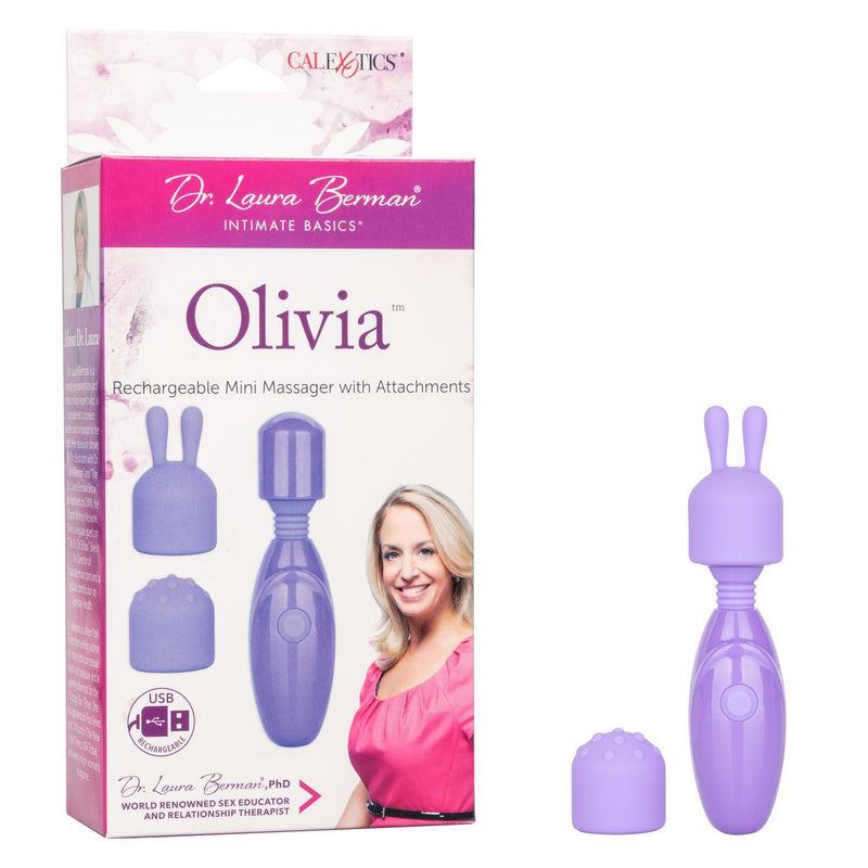 Dr. Laura Berman Olivia Rechargeable Mini Wand Vibrator | CalExotics - The Dildo Hub