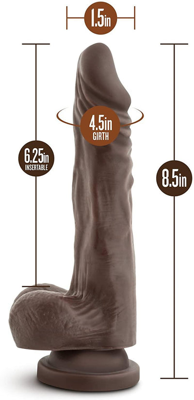 Dr. Skin Chocolate Stud Muffin Realistic Cock - 8.5 Inches | Blush - The Dildo Hub