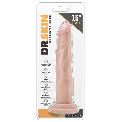 Dr. Skin - Realistic Dildo - Basic 7.5 Inch - Beige - The Dildo Hub