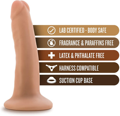 Dr. Skin Vanilla Realistic Dildo With Suction Cup - 5.5 Inches | Blush - The Dildo Hub