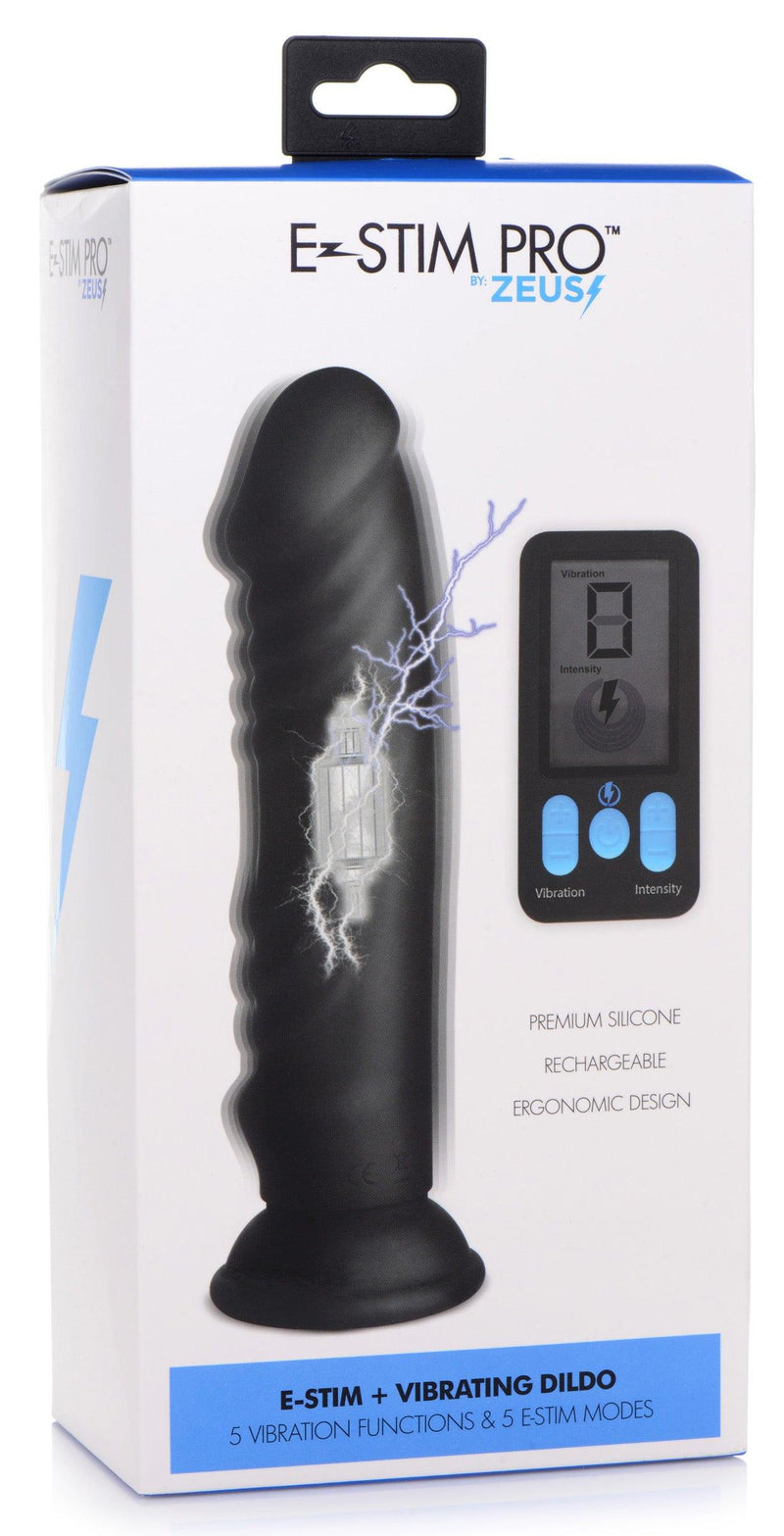 E-Stim Pro 5x Vibrating Dildo with Remote Control - The Dildo Hub