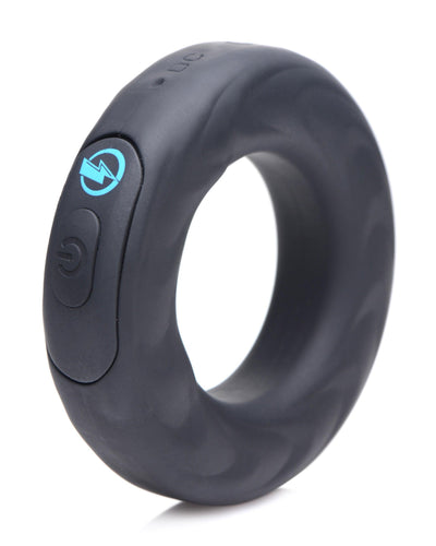 E-Stim Pro Silicone Vibrating Cock Ring with Remote Control - The Dildo Hub