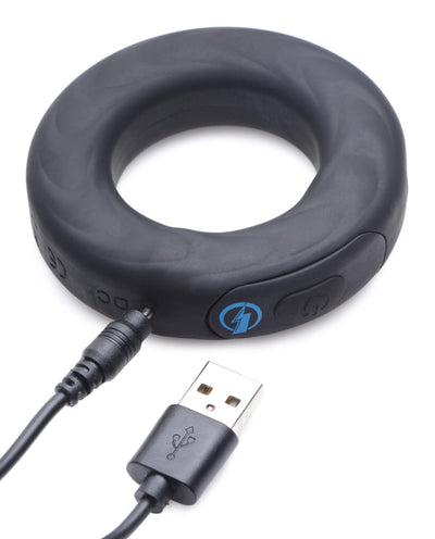 E-Stim Pro Silicone Vibrating Cock Ring with Remote Control - The Dildo Hub