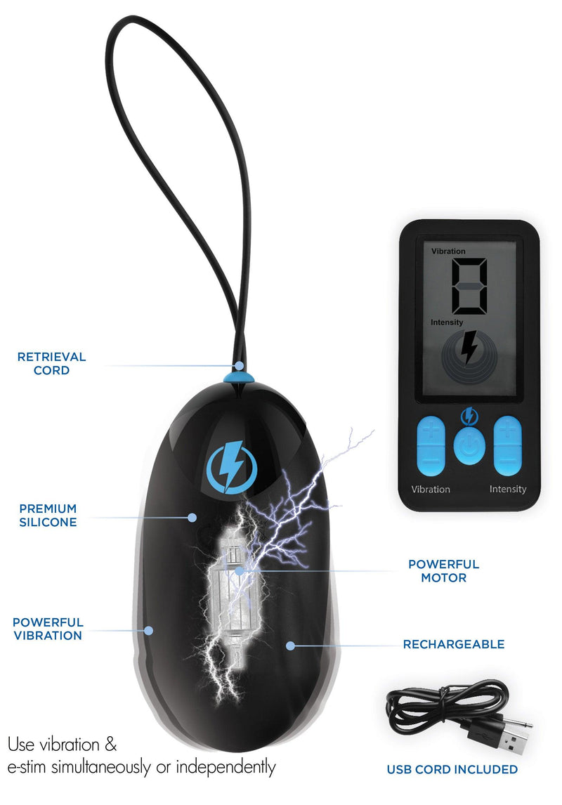 E-Stim Pro Silicone Vibrating Egg with Remote Control - The Dildo Hub