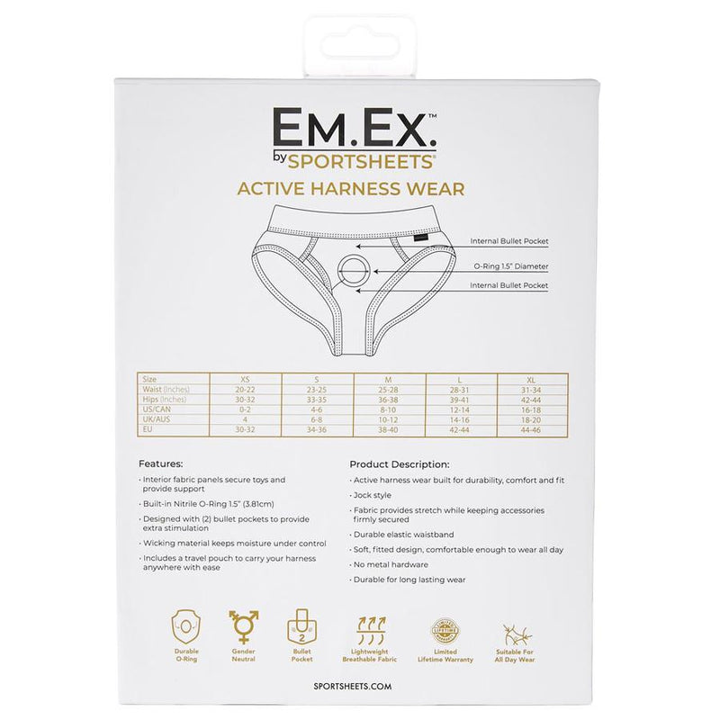 Em.Ex Contour Harness Pants - Burgundy XL | Sport Sheets - The Dildo Hub