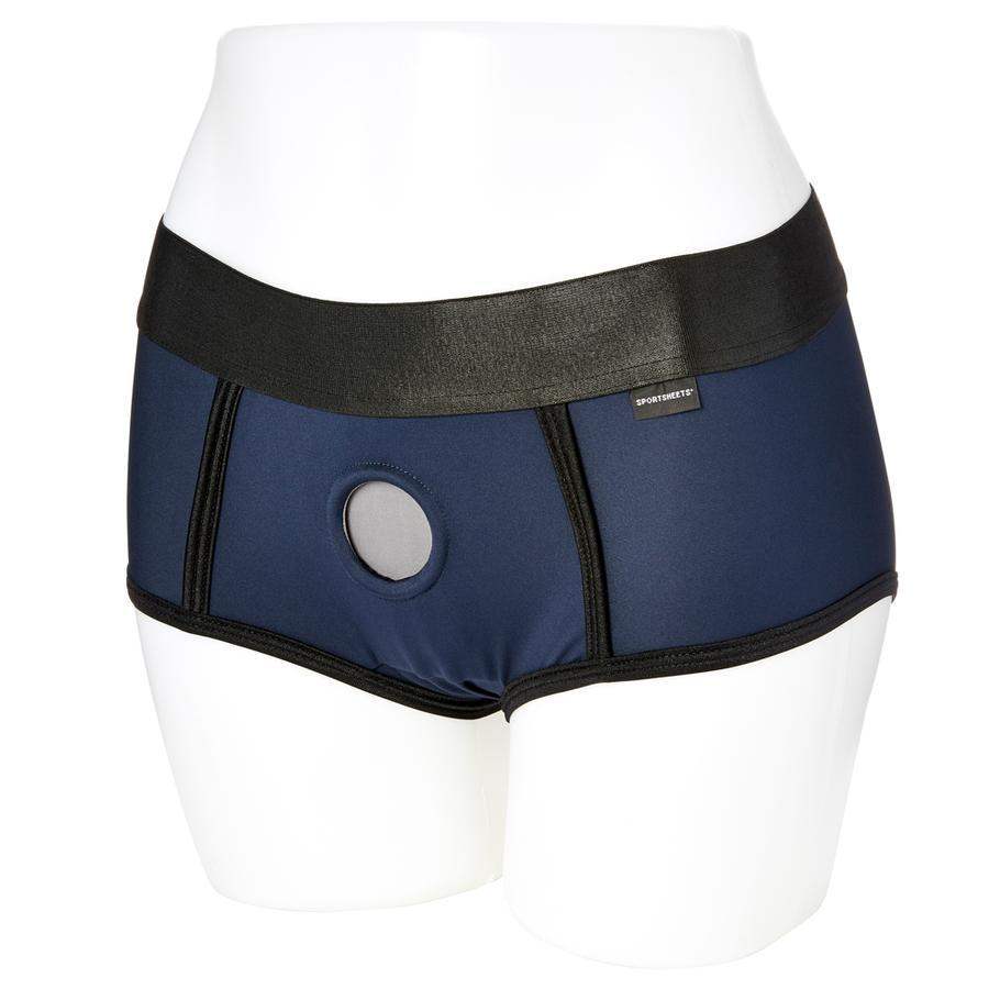 Em.Ex Fit Harness Pants - Navy Blue S | Sport Sheets - The Dildo Hub