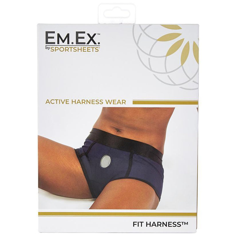 Em.Ex Fit Harness Pants - Navy Blue XS | Sport Sheets - The Dildo Hub