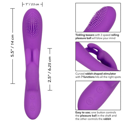 Embrace Massaging Rabbit - Purple - The Dildo Hub