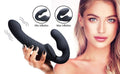 Black Ergo-Fit Twist Inflatable Vibrating Silicone Strapless Strap-On