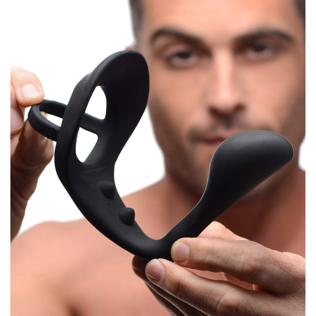 Excursion Silicone Triple Stim Anal Plug with Cock and Ball Ring - The Dildo Hub