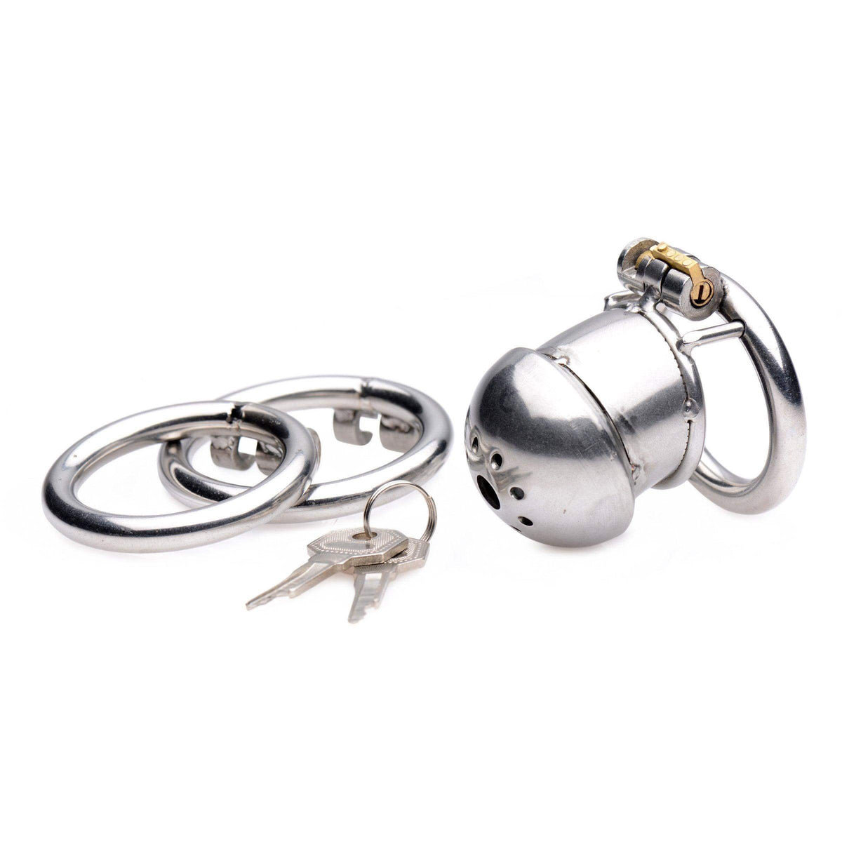 Exile Deluxe Locking Stainless Steel Confinement Cage - The Dildo Hub