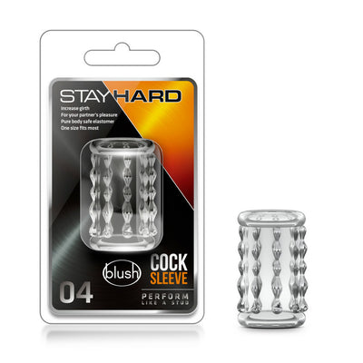 Stay Hard Cock Sleeve 04 - Clear | Blush  from The Dildo Hub