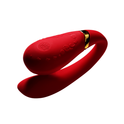ZALO Fanfan Couples Massager Bright Red  from thedildohub.com