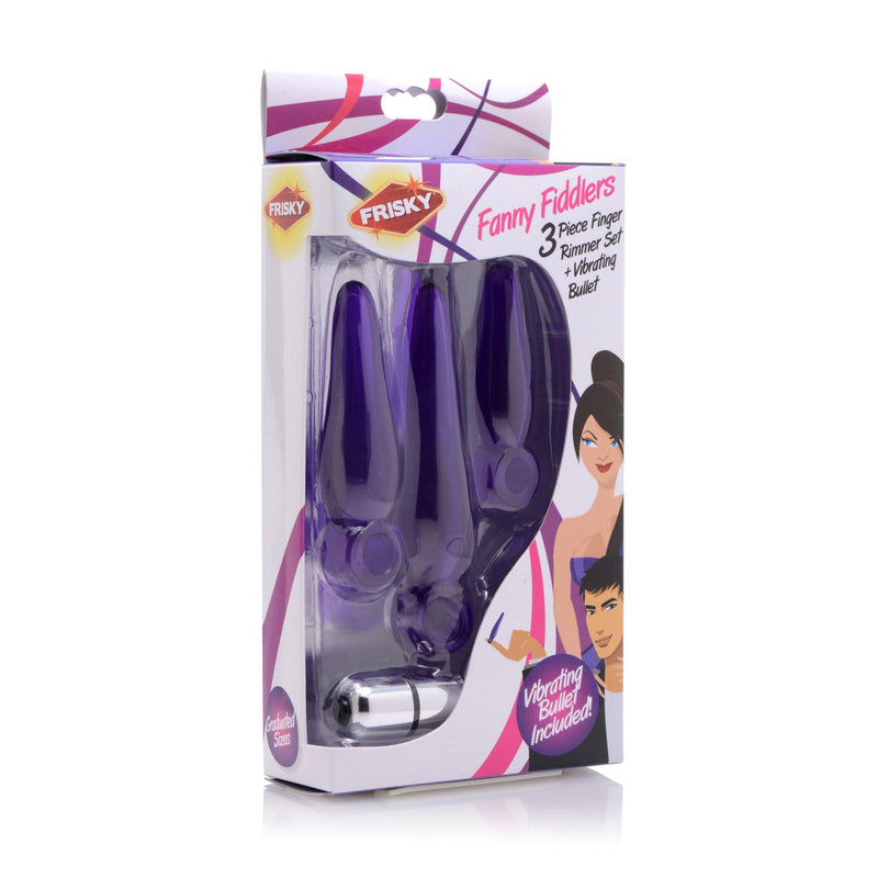 Fanny Fiddlers 3 Piece Finger Rimmer Set with Vibrating Bullet - The Dildo Hub