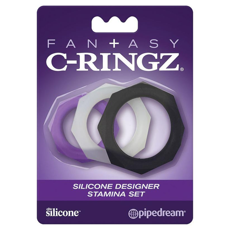 Fantasy C-Ringz Silicone Cock Ring Designer Stamina Set Purple | Pipedream - The Dildo Hub