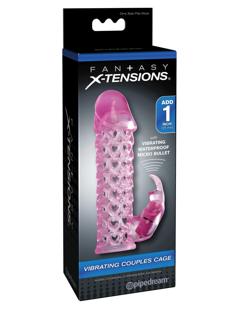 Fantasy X-Tensions Vibrating Couples Cage - Pink | Pipedream - The Dildo Hub