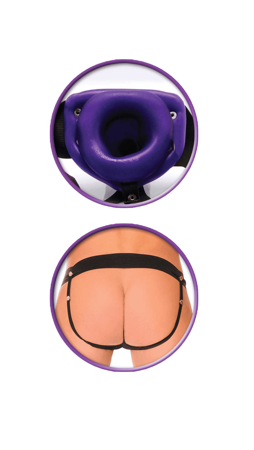 Fetish Fantasy For Him Or Her-Hollow Strap-On Purple 6 In. | Pipedream - The Dildo Hub