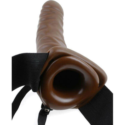 Fetish Fantasy Series 8 Inch Hollow Strap-on - Brown - The Dildo Hub