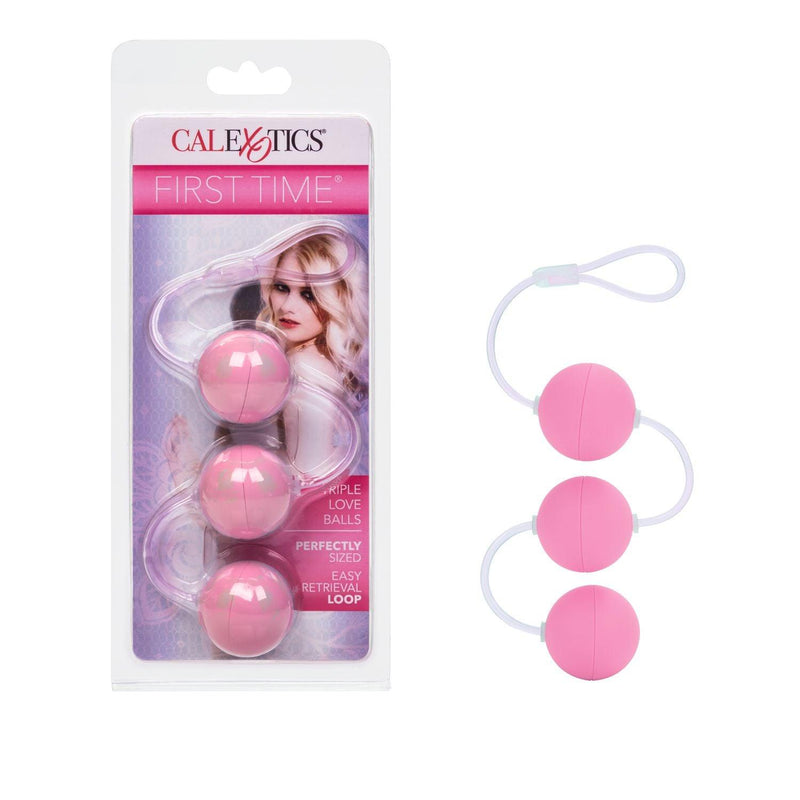 First Time Love Kegel Balls Triple Lovers - Pink | CalExotics - The Dildo Hub