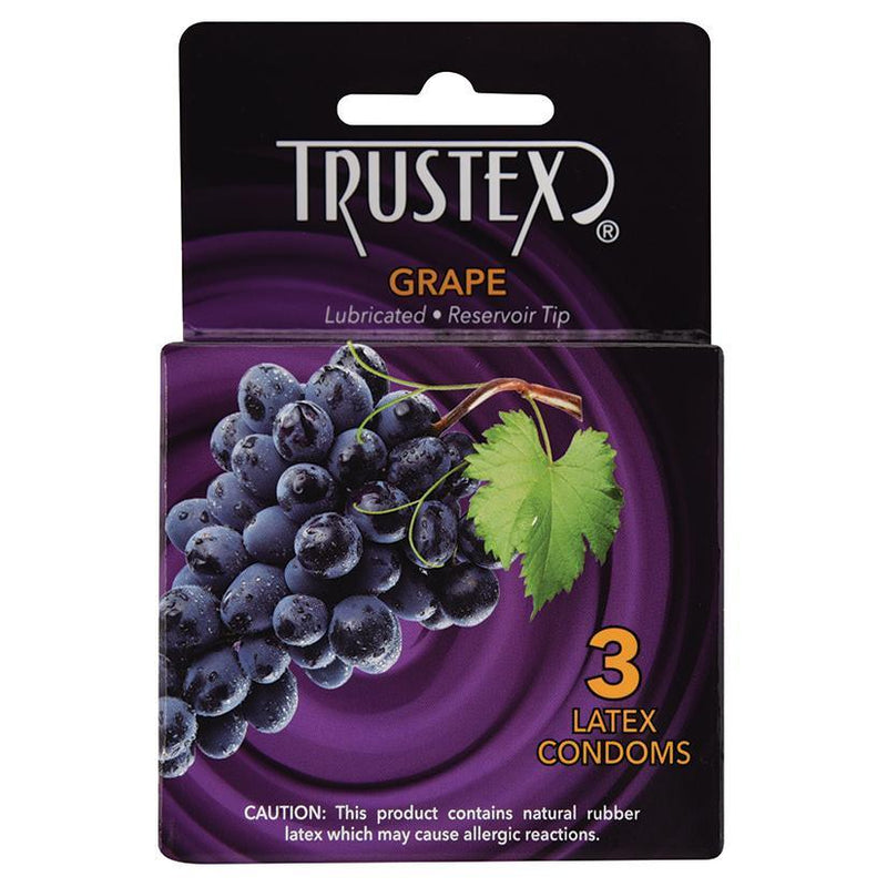 Flavored Condom-Grape (3 Pack) | Trustex - The Dildo Hub