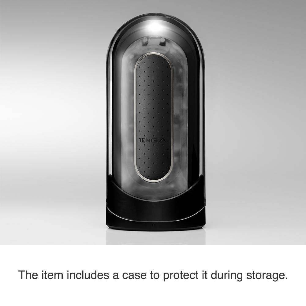 Flip 0-Zero Electronic Vibration Stroker- Black - The Dildo Hub