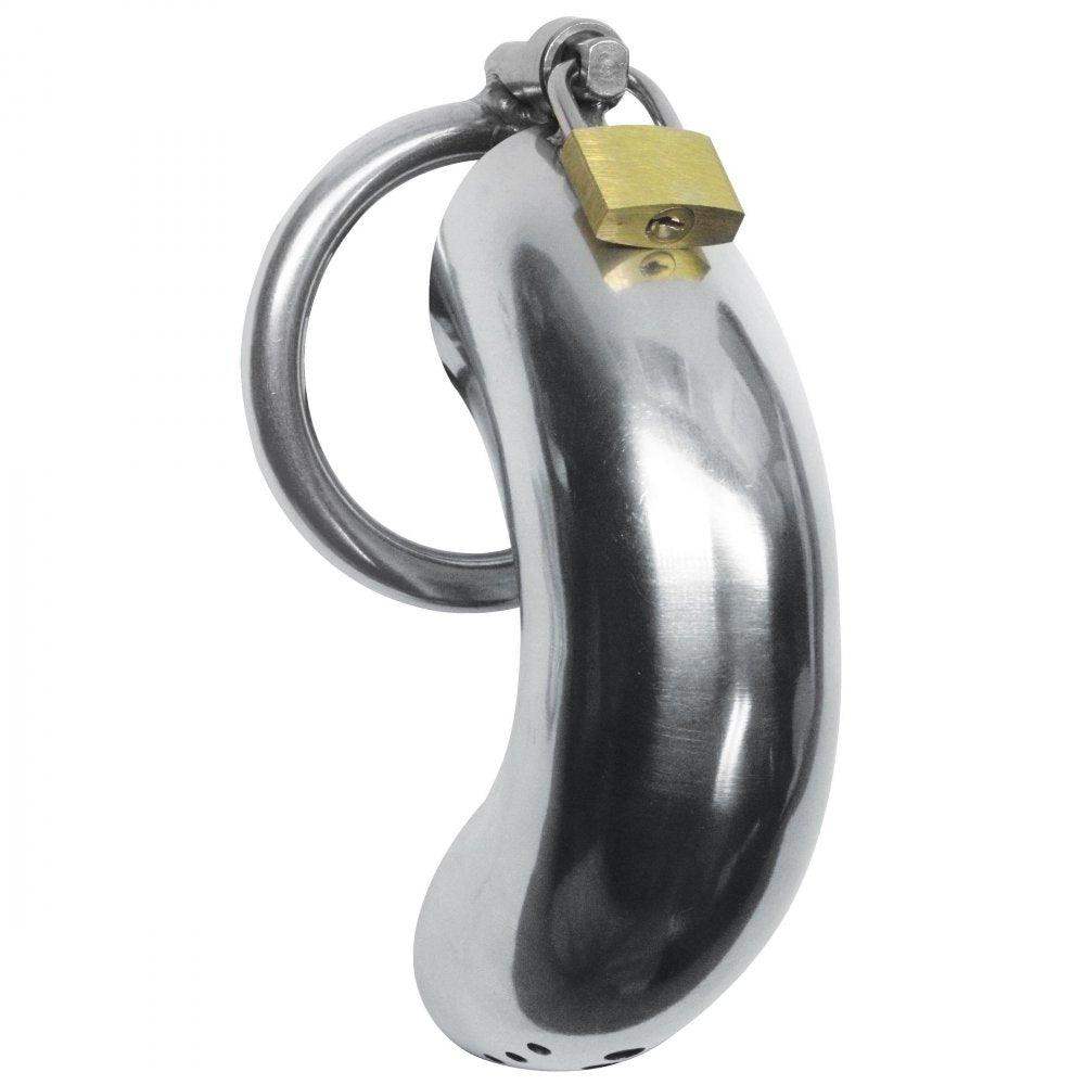 Forged Captor Locking Stainless Steel Chasity Cage - The Dildo Hub