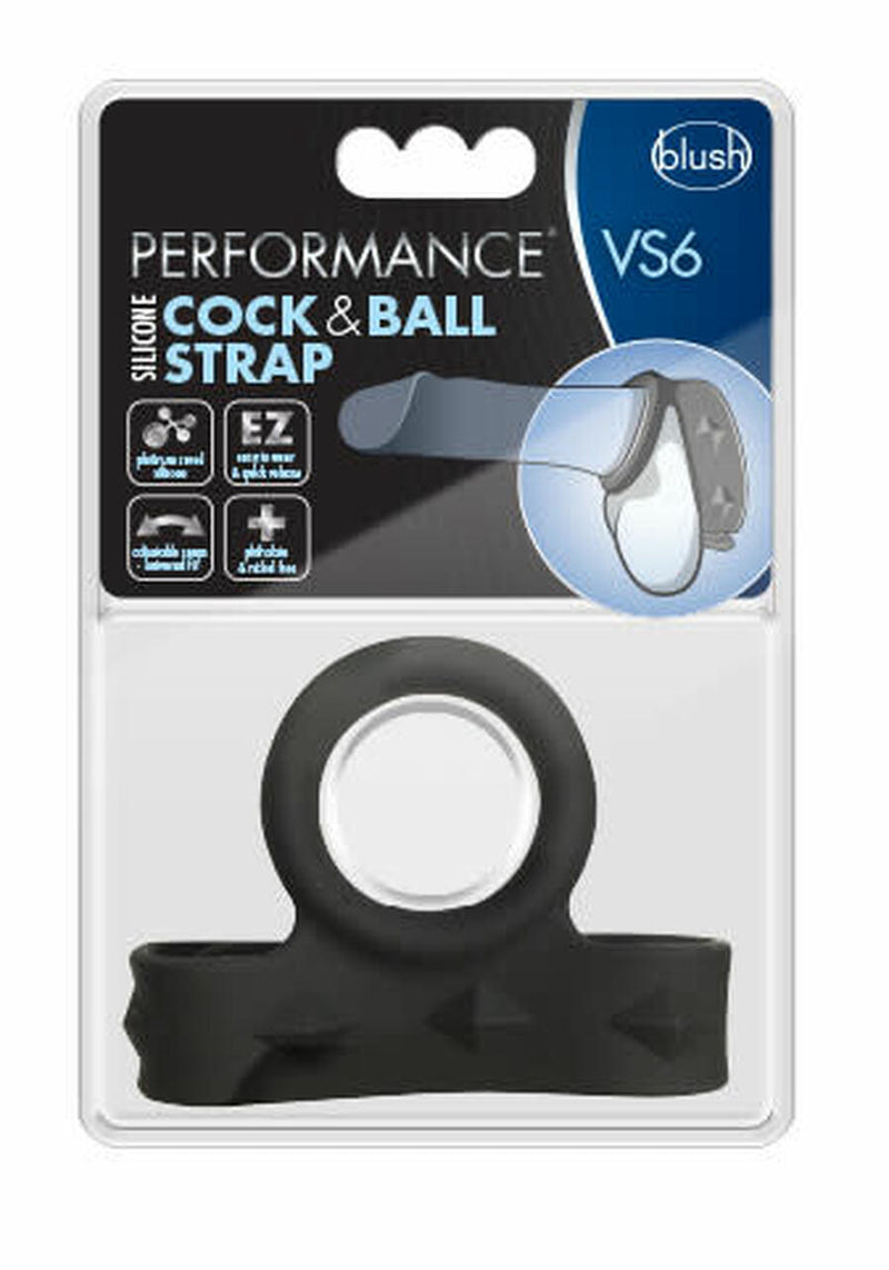 Performance VS6 Cock & Ball Strap - Black | Blush  from Blush
