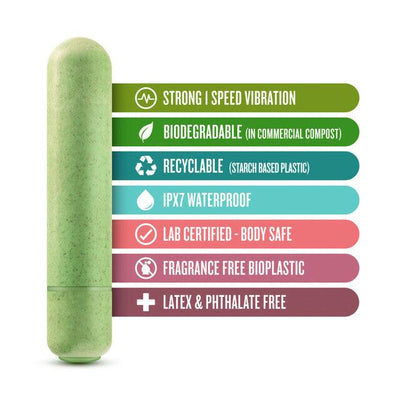 Gaia - Eco Bullet - Green - The Dildo Hub