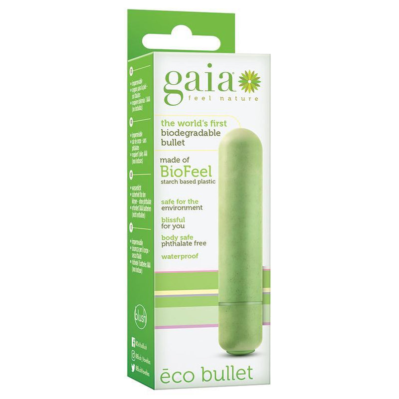 Gaia - Eco Bullet - Green - The Dildo Hub