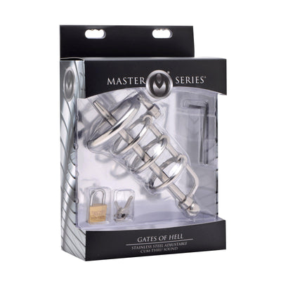 Gates of Hell Stainless Steel Adjustable Cum Through Sound Cage - The Dildo Hub