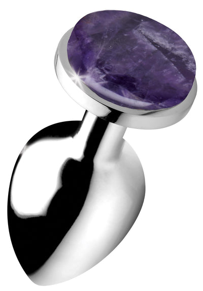 Genuine Amethyst Gemstone Anal Plug - Large - The Dildo Hub