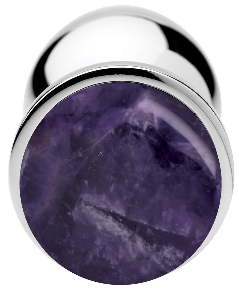 Genuine Amethyst Gemstone Anal Plug - Large - The Dildo Hub