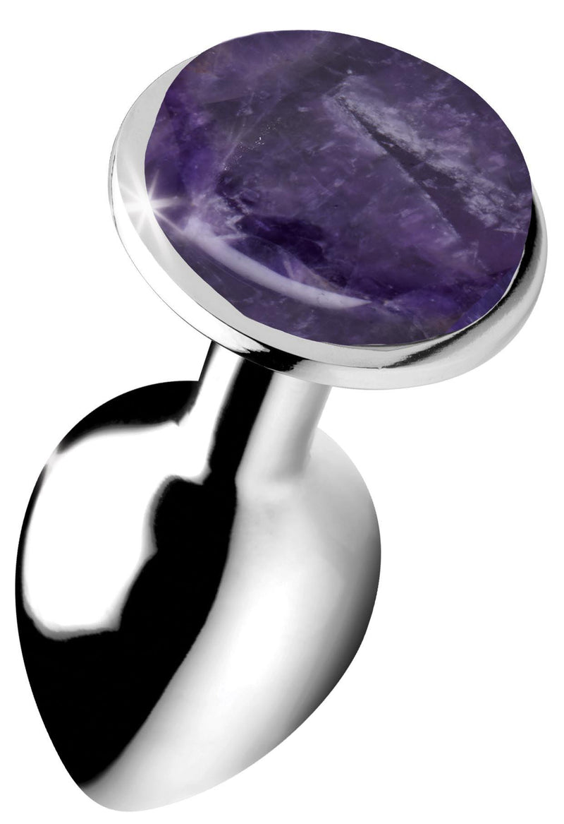 Genuine Amethyst Gemstone Anal Plug - Small - The Dildo Hub