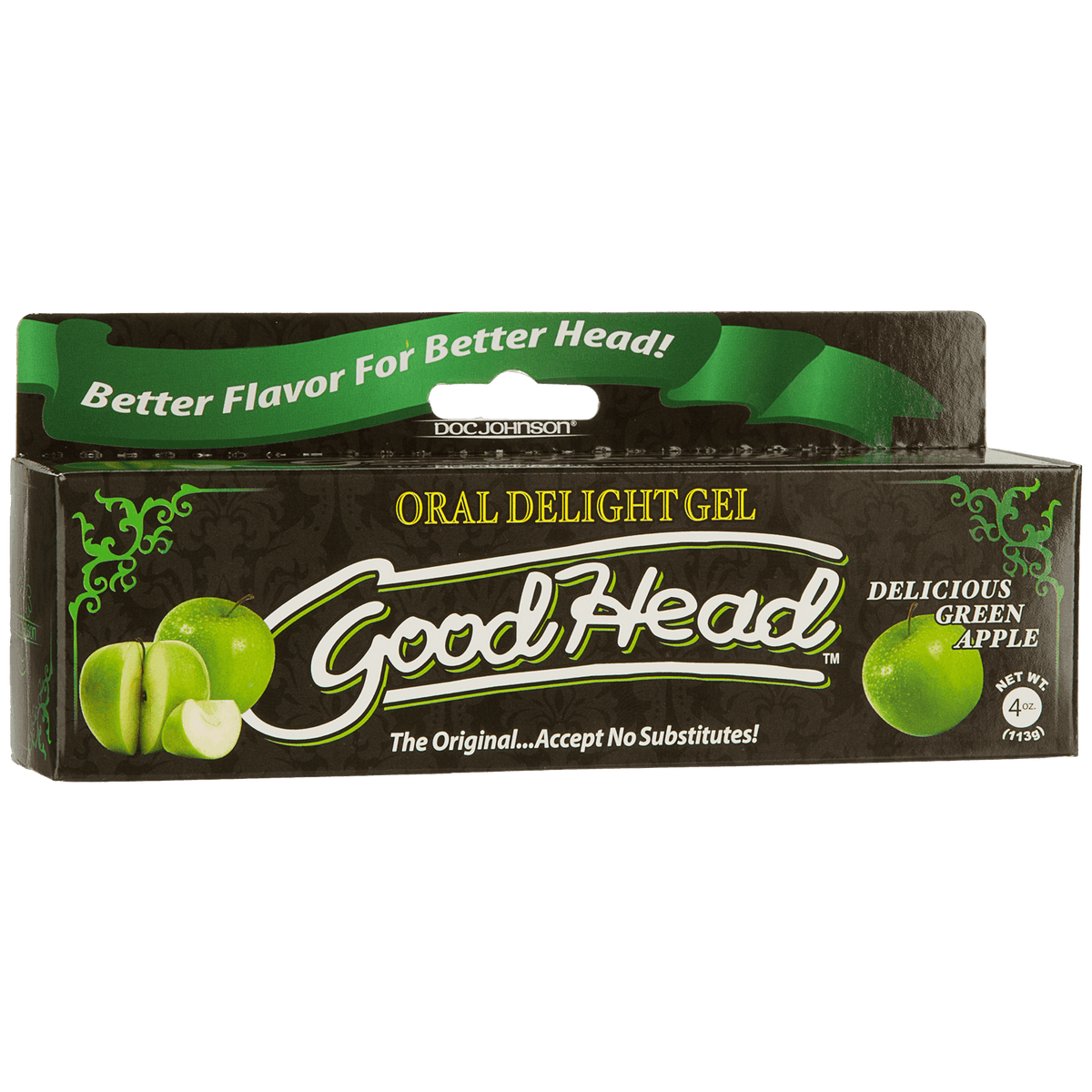 Good Head Oral Delight Gel 4 Oz - Green Apple | Doc Johnson - The Dildo Hub