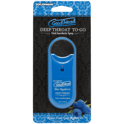 Goodhead - Deep Throat Spray to-Go - Blue Raspberry - .33 Oz. - The Dildo Hub