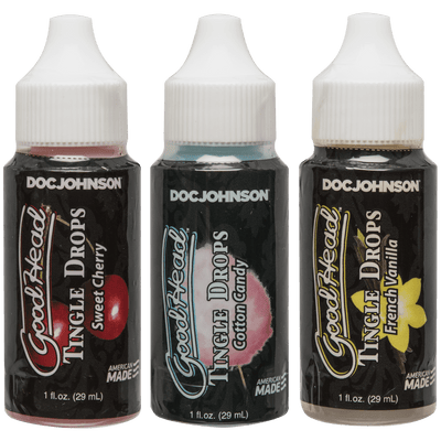 Goodhead - Tingle Drops- 3-Pack - French Vanilla, Cotton Candy, Sweet Cherry - The Dildo Hub