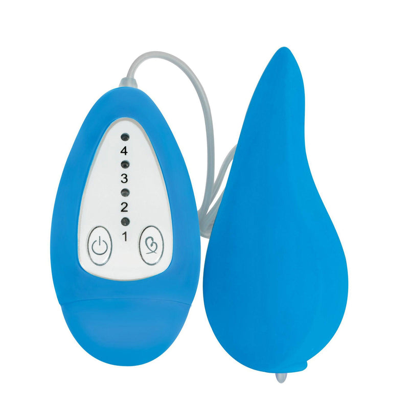 Groove Smooth Silicone Remote Vibe- Blue - The Dildo Hub