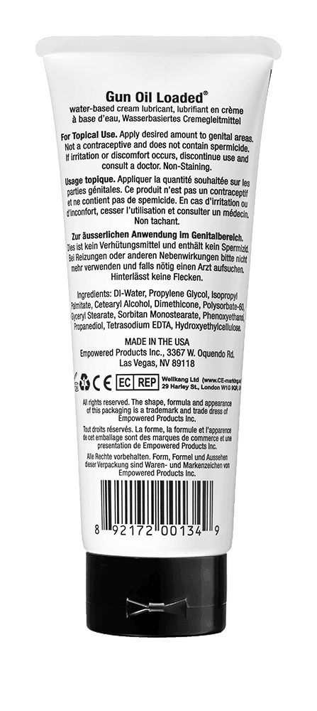 GUN OIL® Loaded Water-Based Creme 3.3oz - The Dildo Hub