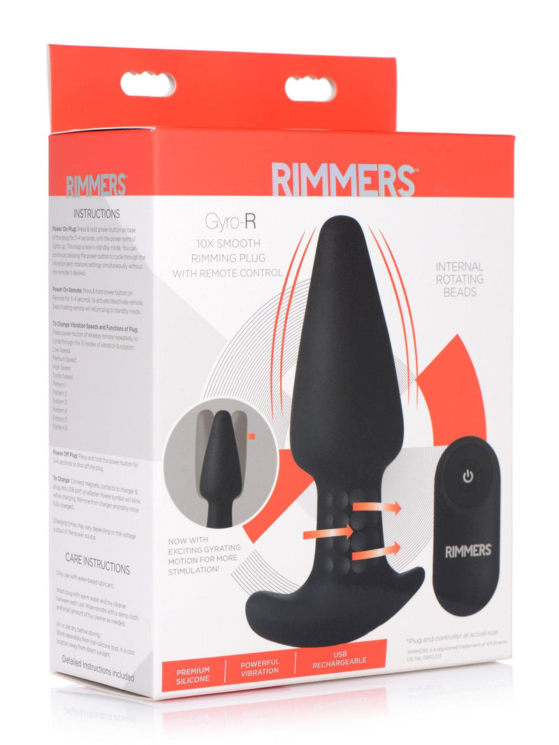 Gyro-R 10X Smooth Rimming Plug with Remote Control - The Dildo Hub