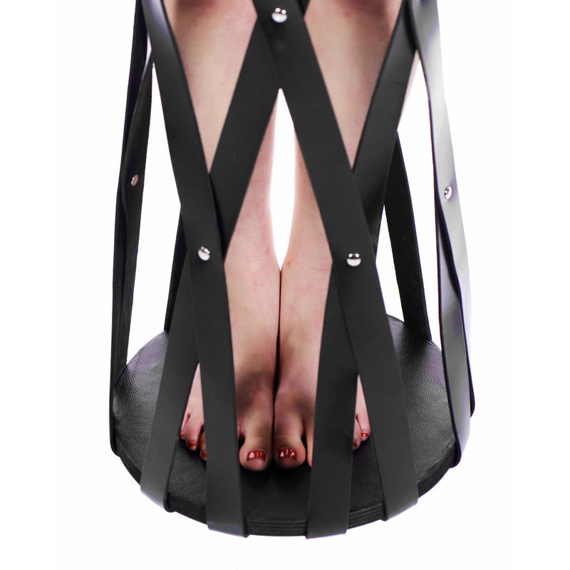 Hanging Leather Strap Cage - The Dildo Hub