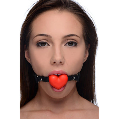 Heart Beat Silicone Heart Shaped Mouth Gag - The Dildo Hub