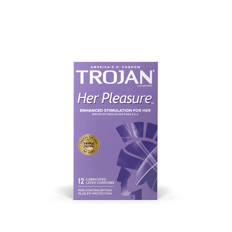 Her Pleasure 12 Pack Condoms | Trojan - The Dildo Hub