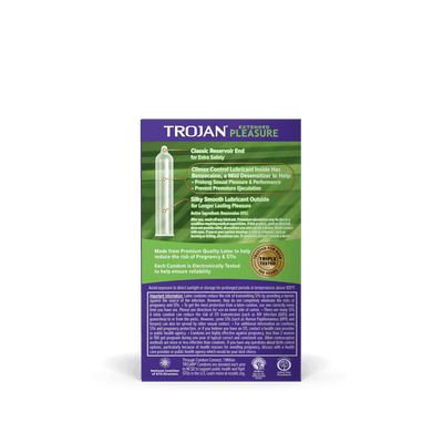 Pleasures Extended Lubricated Condoms - 12 Pack | Trojan  from The Dildo Hub