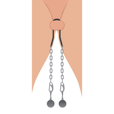 Hitch Metal Ball Stretcher with Chains - The Dildo Hub