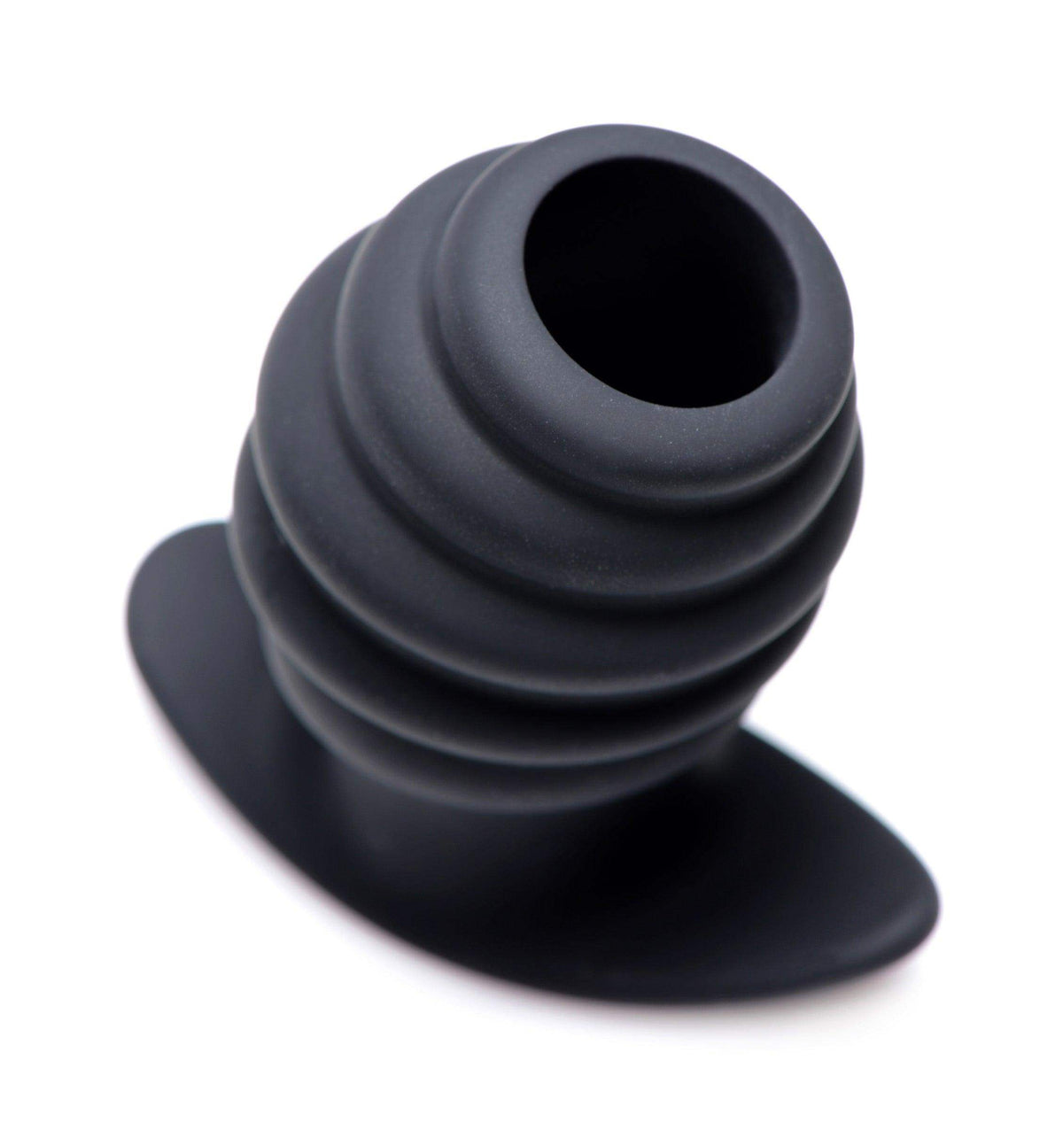 Hive Ass Tunnel Silicone Ribbed Hollow Anal Plug - Medium - The Dildo Hub